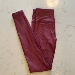 Ziya pink light and tight metallic leggings